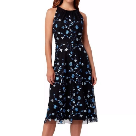 NEW! Tahari ASL black high/low embroidered dress - Picture 13 of 13